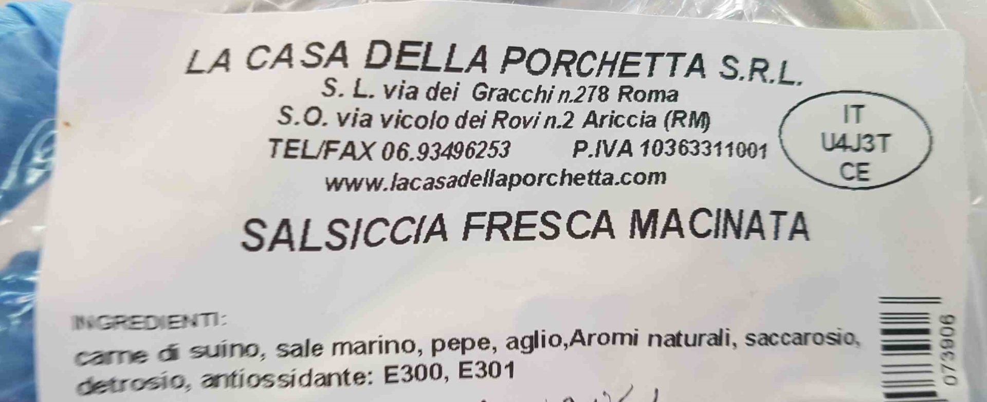 SALSICCIA FRESCA DI SUINO MACINATA - immagine 2